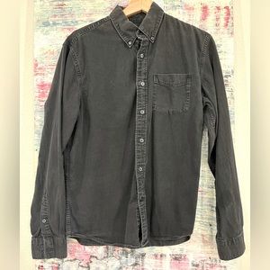 Long sleeve button down black shirt size medium